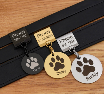 Personalized Engraved Pet ID Tag – Stainless Steel Anti-Lost Pendant