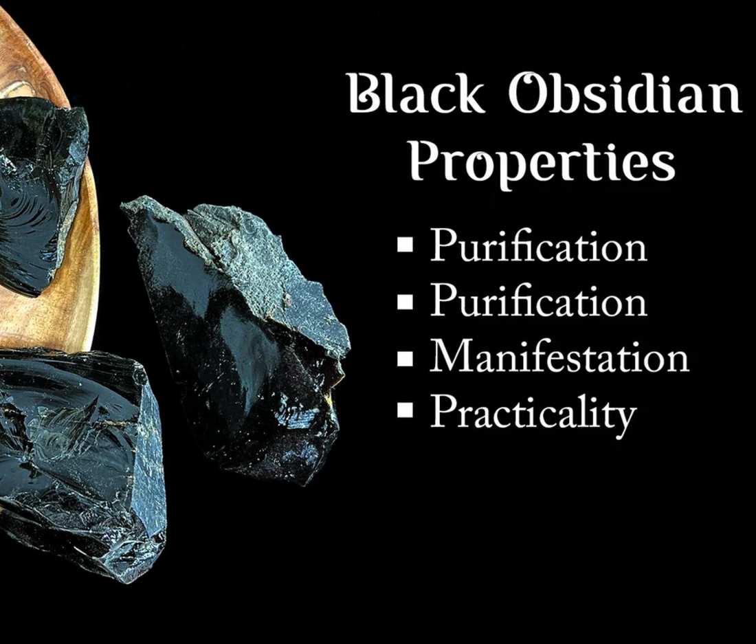 Natural Black Obsidian Healing Turtle with Gold Foil – Protective Crystal Figurine for Home, Office & Car Decor